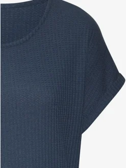 T-shirt à manches courtes en piqué ultra-doux avec revers fixe
