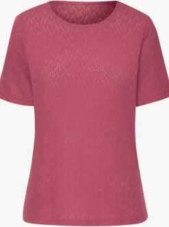 T-shirt à manches courtes en tricot fin ajouré