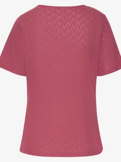 T-shirt à manches courtes en tricot fin ajouré