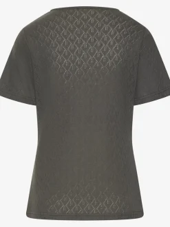 T-shirt à manches courtes en tricot fin ajouré
