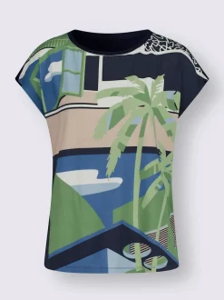 T-shirt à manches courtes motif graphique au style décontracté
