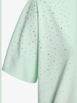 T-shirt à manches courtes pierres brillantes