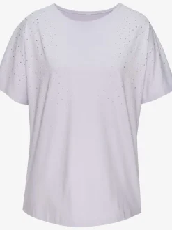 T-shirt à manches courtes pierres brillantes