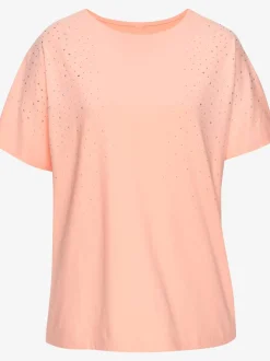 T-shirt à manches courtes pierres brillantes