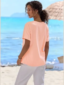 T-shirt à manches courtes pierres brillantes