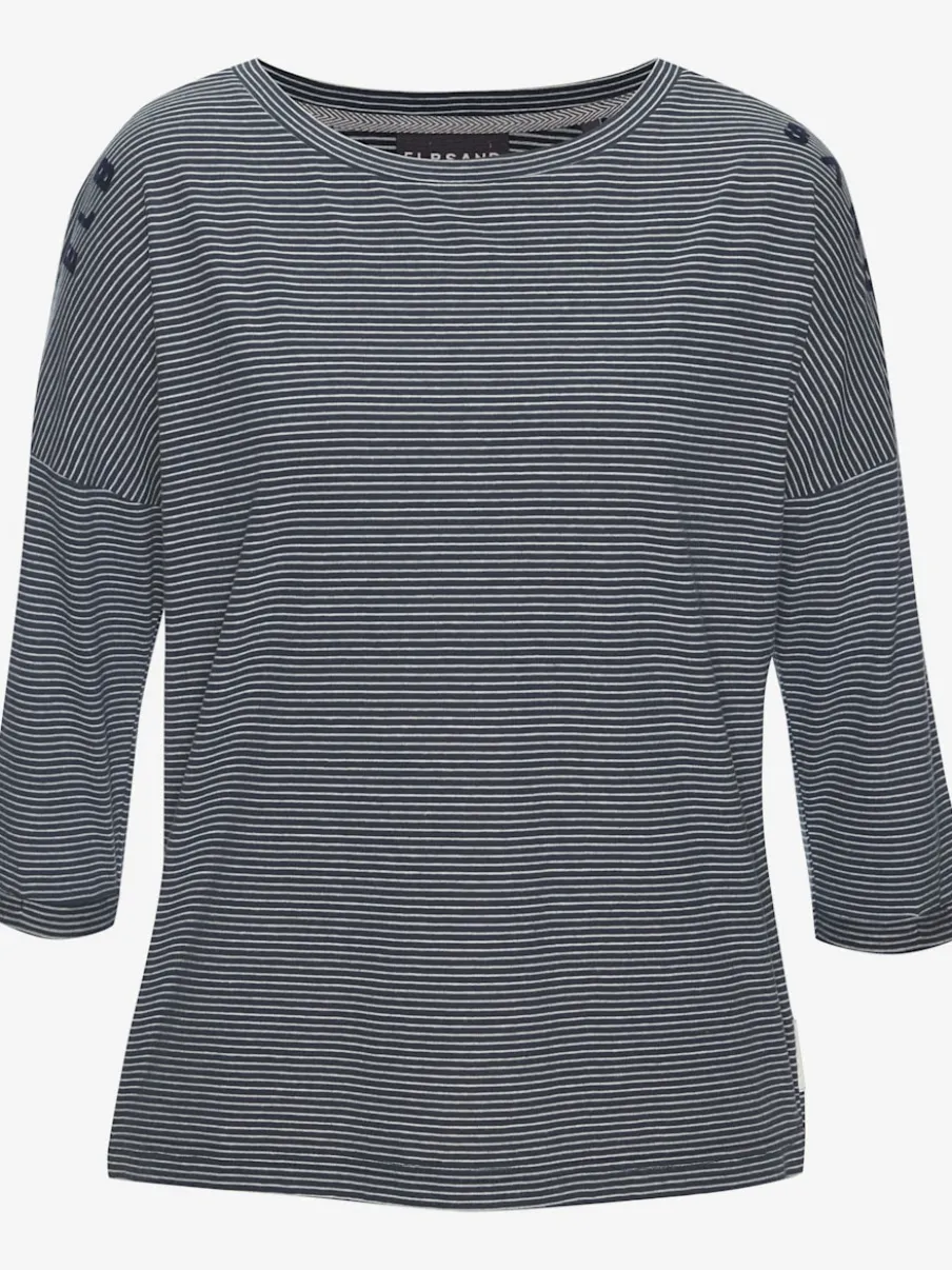 T-shirt à manches 3/4 en coton doux avec logo