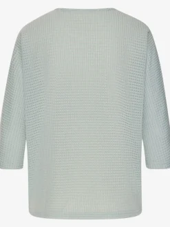 T-shirt à manches 3/4 en matière gaufrée légère