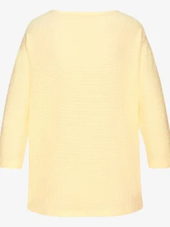 T-shirt à manches 3/4 en matière gaufrée légère