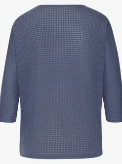 T-shirt à manches 3/4 en matière gaufrée légère