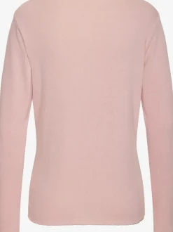 T-shirt à manches longues avec bords pailletés et finitions raffinées