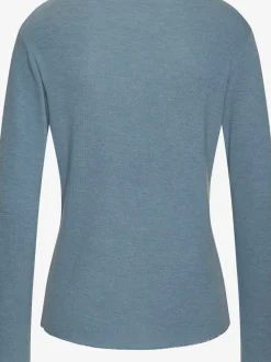 T-shirt à manches longues avec bords pailletés et finitions raffinées