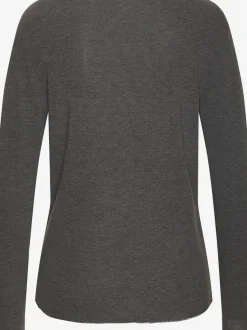 T-shirt à manches longues avec bords pailletés et finitions raffinées