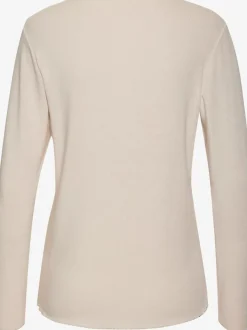 T-shirt à manches longues avec bords pailletés et finitions raffinées