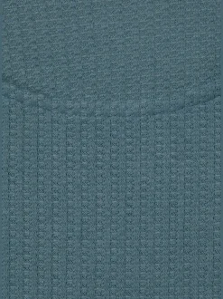 T-shirt manches longues avec effet piqué et coupe près du corps