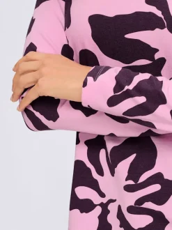 T-shirt à manches longues avec imprimé floral en viscose ECOVERO