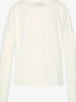 T-shirt à manches longues avec logo et bords-côtes