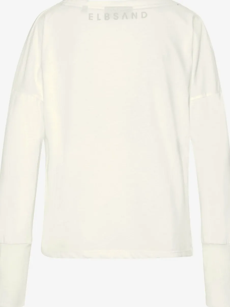 T-shirt à manches longues avec logo et bords-côtes