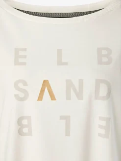 T-shirt à manches longues avec logo et bords-côtes