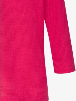 T-shirt manches longues à col rond en tricot structuré
