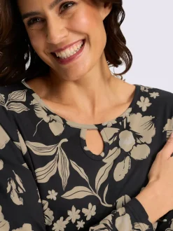 T-shirt à manches longues 50% coton et 50% modal