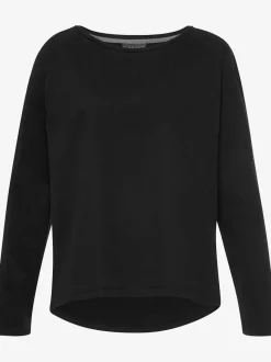T-shirt à manches longues encolure ronde en coton doux