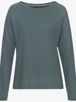 T-shirt à manches longues encolure ronde en coton doux