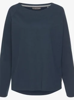 T-shirt à manches longues encolure ronde en coton doux
