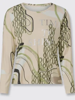T-shirt à manches longues imprimé devant et dos