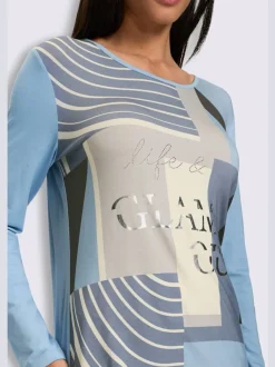 T-shirt à manches longues imprimé graphique