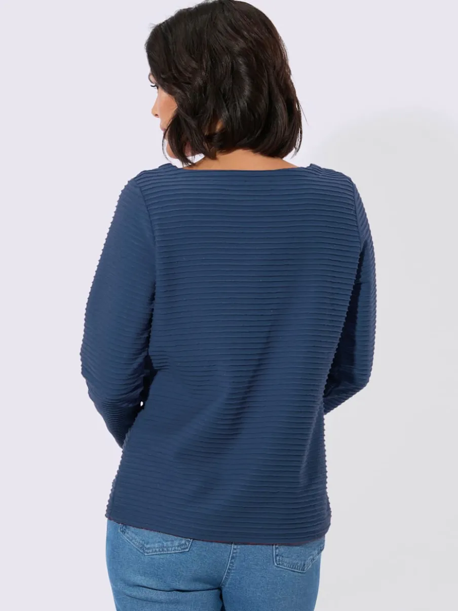 T-shirt à manches longues jersey jacquard