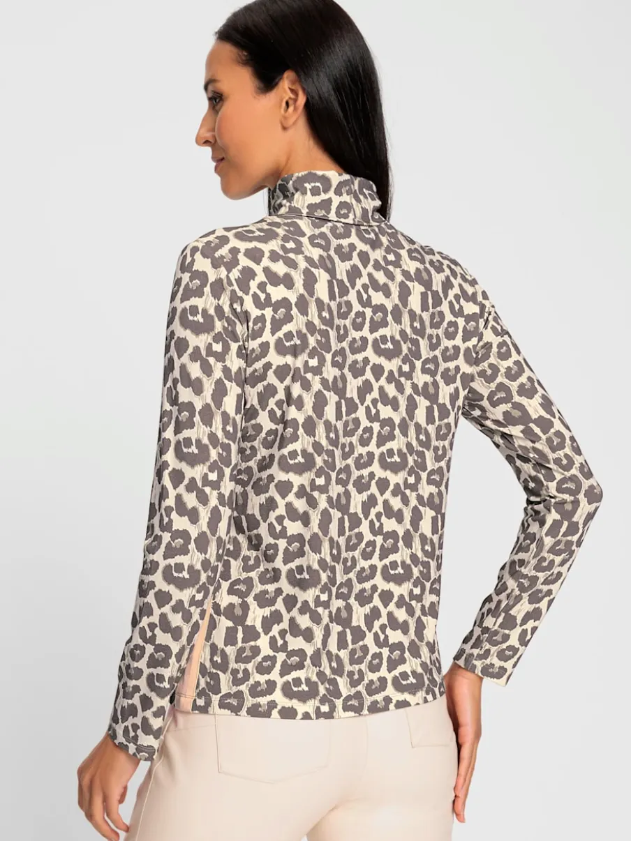 T-shirt à manches longues motif animal en viscose ECOVERO
