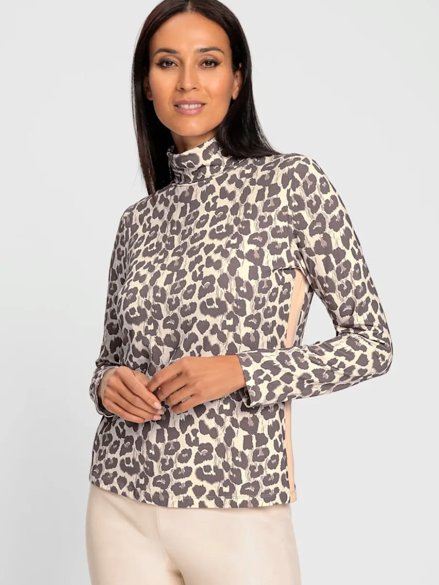 T-shirt à manches longues motif animal en viscose ECOVERO