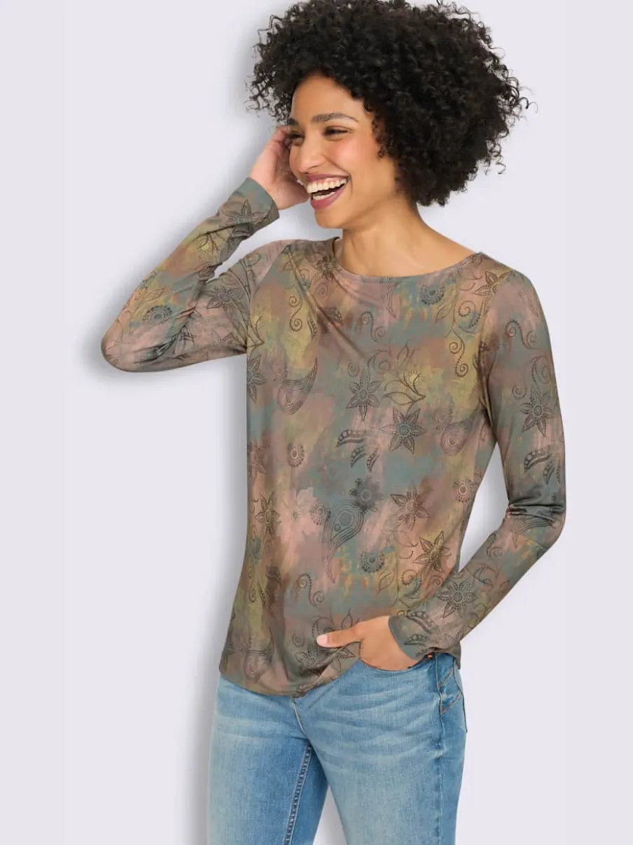 T-shirt à manches longues qualité viscose douce