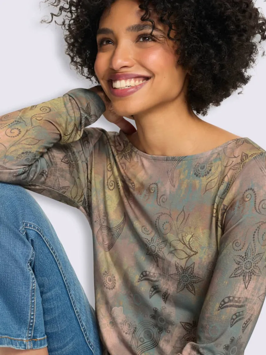 T-shirt à manches longues qualité viscose douce