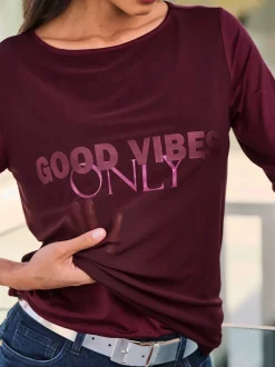 T-shirt à manches longues qualité maille imprimée