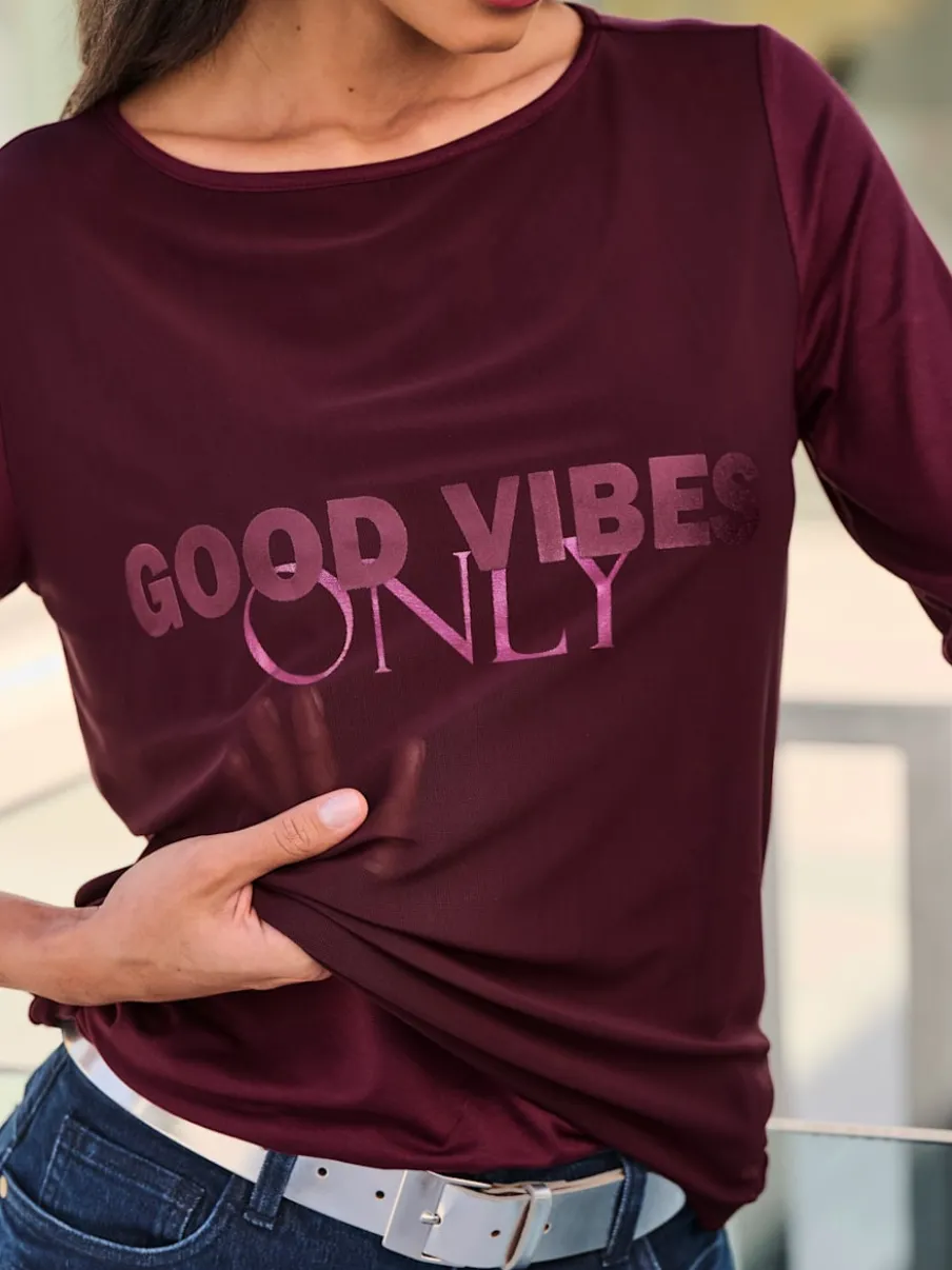 T-shirt à manches longues qualité maille imprimée