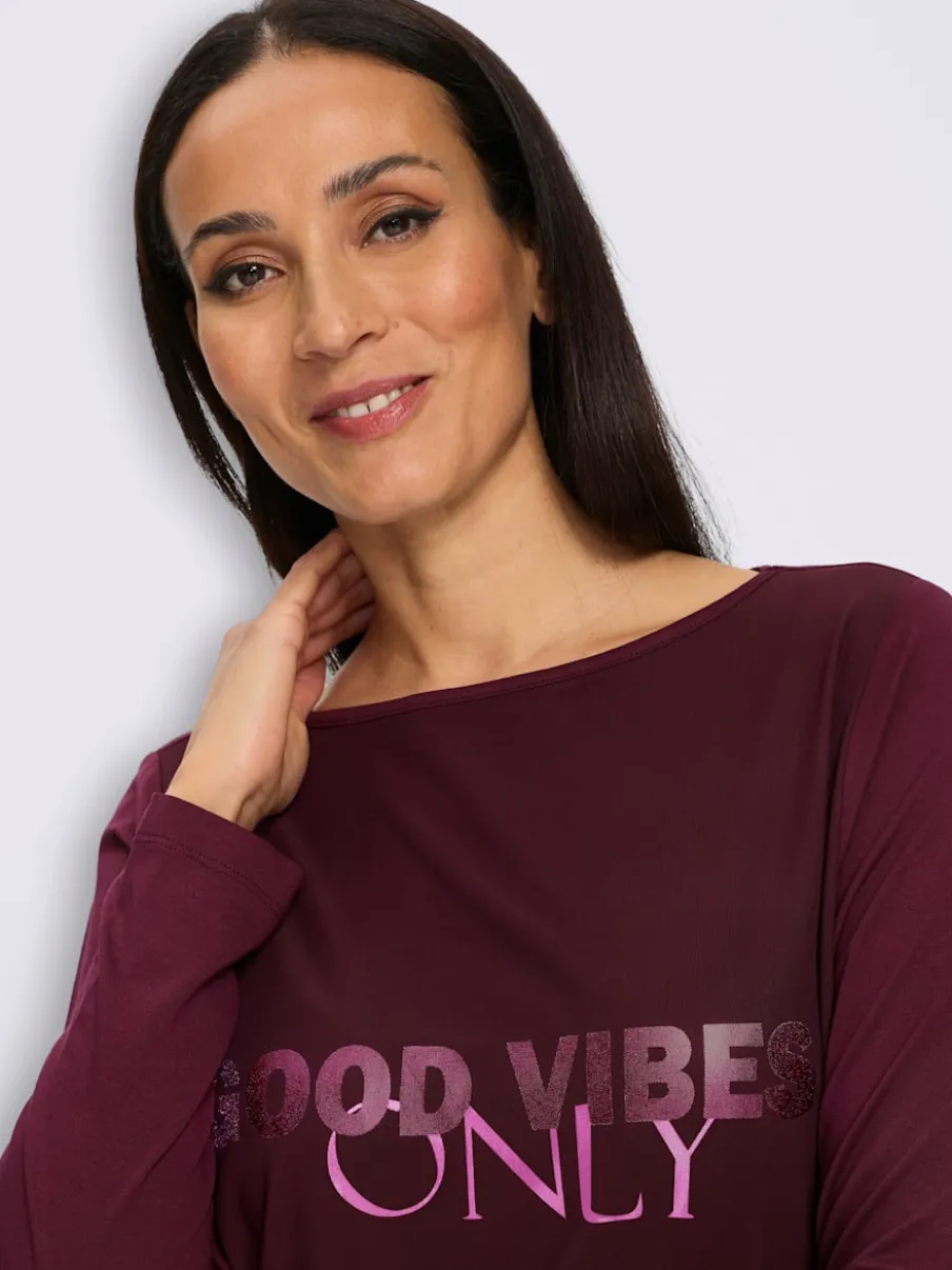 T-shirt à manches longues qualité maille imprimée