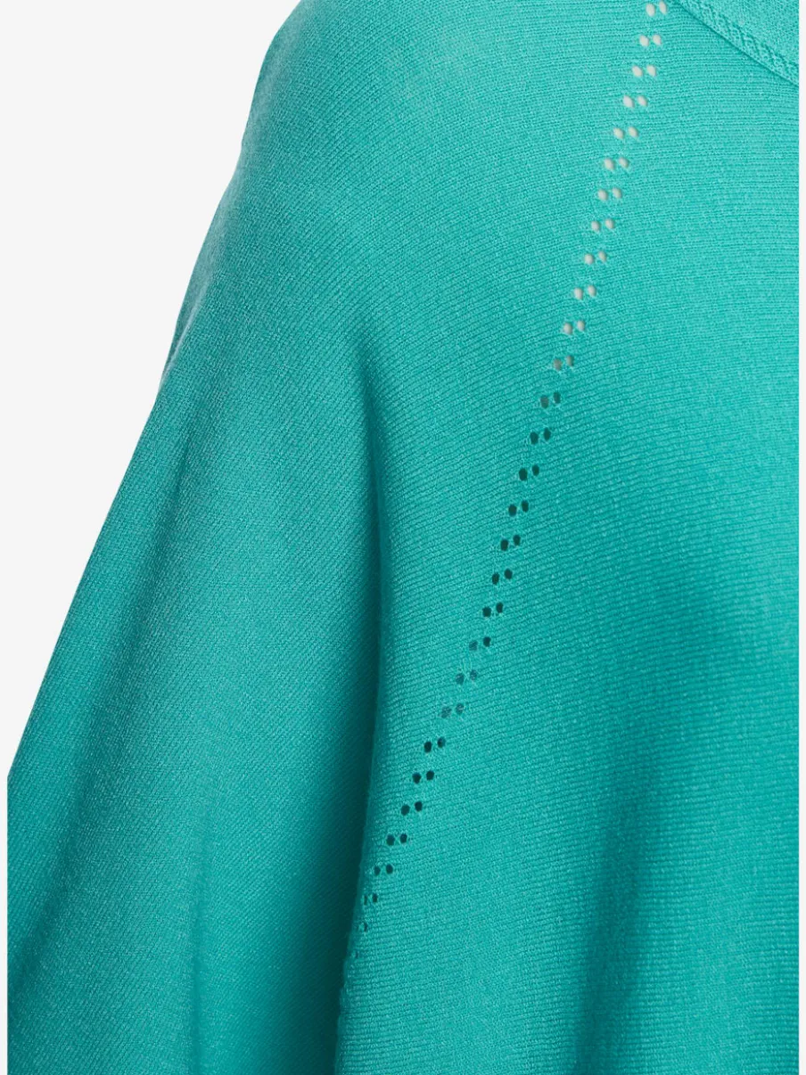 T-shirt à manches mi-longues avec motif en tricot ajouré
