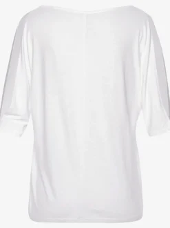 T-shirt manches mi-longues avec découpe et encolure en V