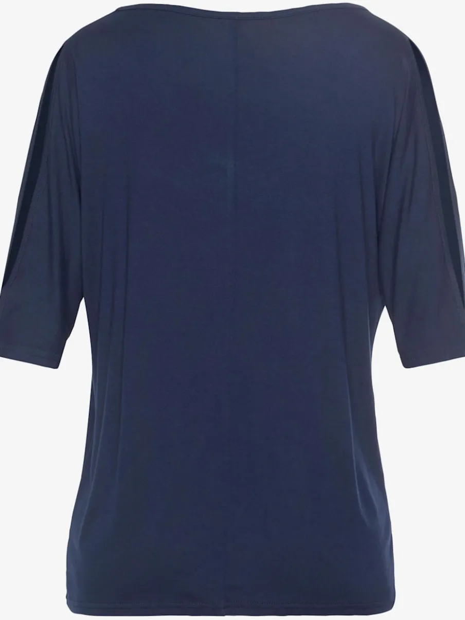 T-shirt manches mi-longues avec découpe et encolure en V