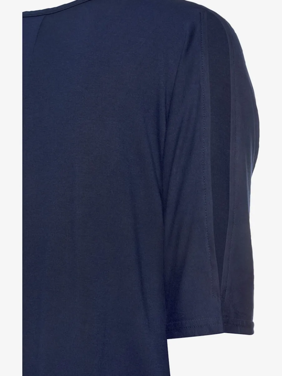 T-shirt manches mi-longues avec découpe et encolure en V