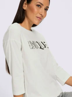 T-shirt à manches 3/4 50% modal