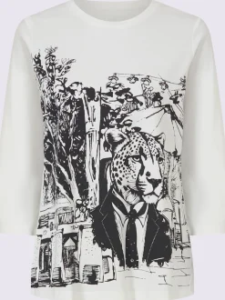 T-shirt à manches 3/4 pur coton