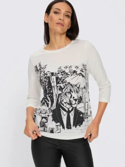 T-shirt à manches 3/4 pur coton
