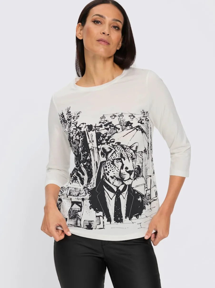 T-shirt à manches 3/4 pur coton