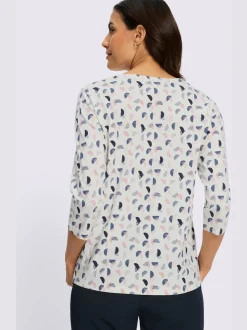 T-shirt à manches 3/4 pur coton