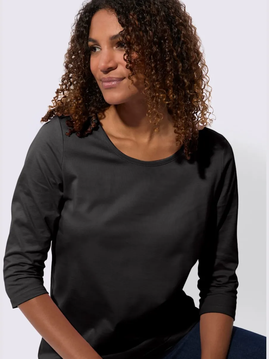 T-shirt à manches 3/4 pur coton