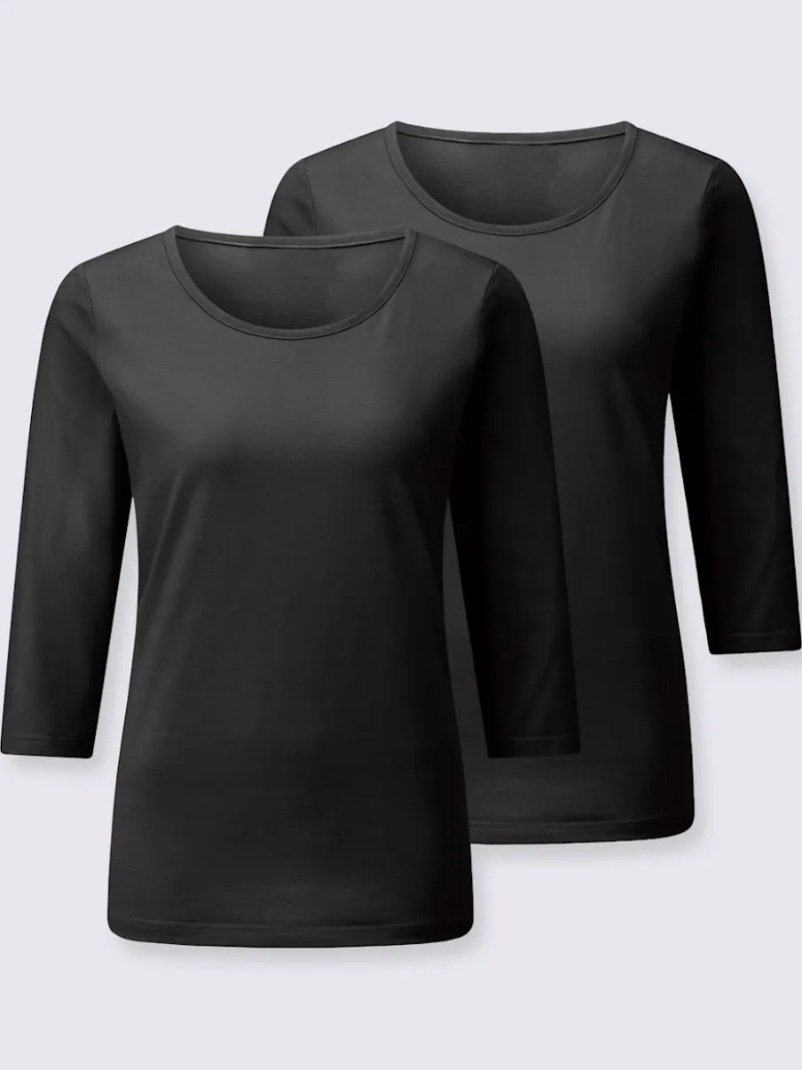 T-shirt à manches 3/4 pur coton