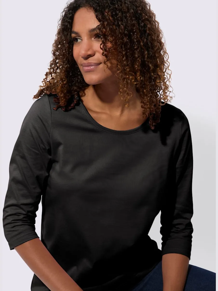 T-shirt à manches 3/4 pur coton