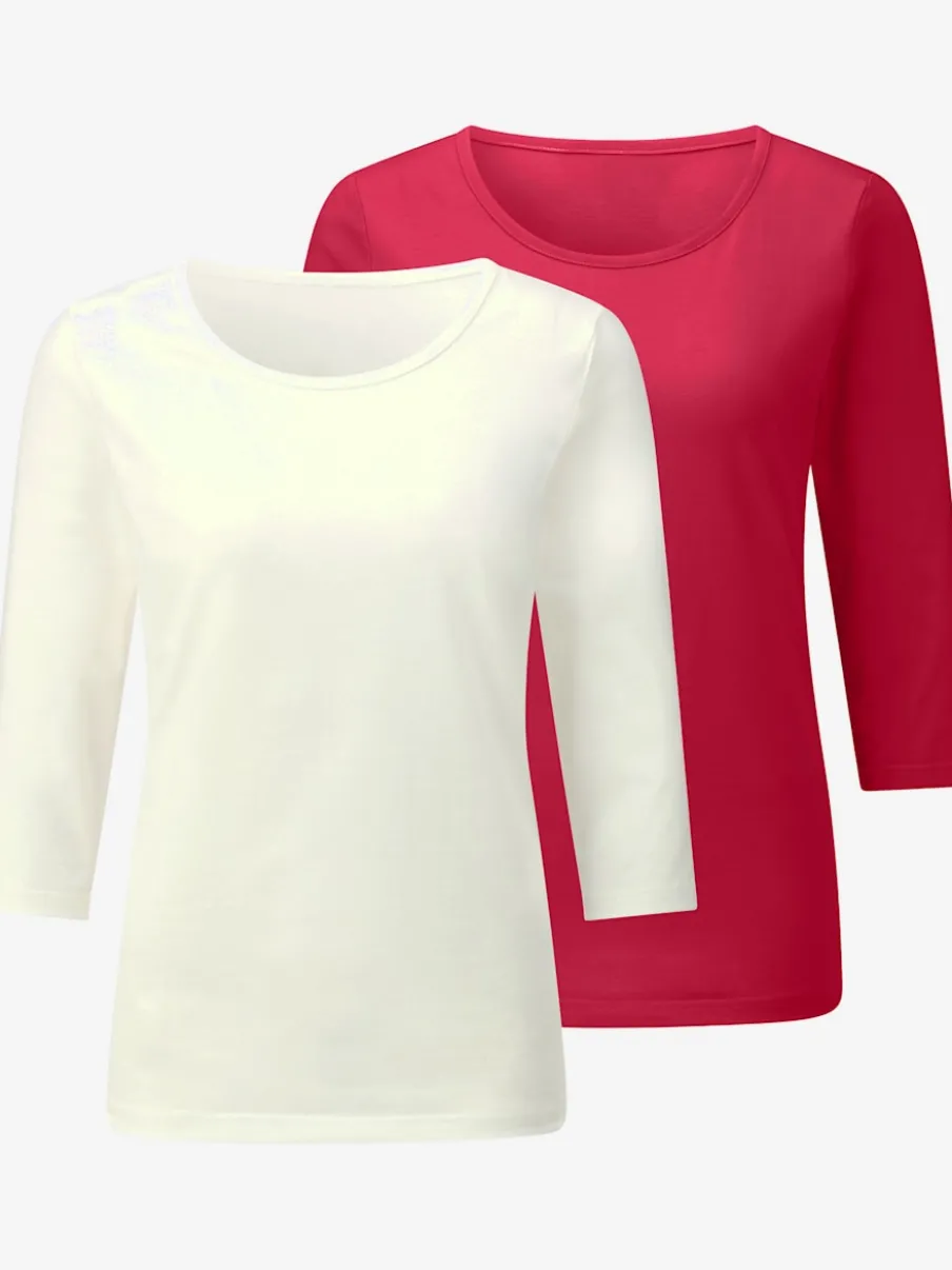 T-shirt à manches 3/4 pur coton